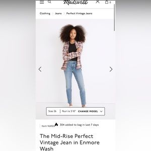 💙 Mid-Rise Perfect Vintage Jean in Enmore Wash